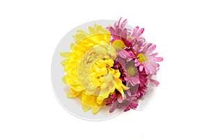 Bouquet of chrysanthemum in a black background