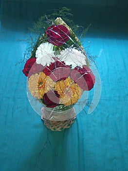 Bouquet with colourful flowers