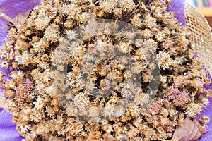 bouquet of dried flowers