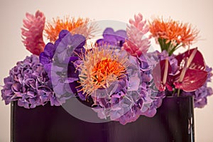 Bouquet with exotic flowers