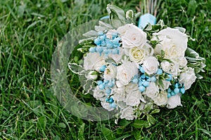 Bouquet of flowers. The bride's bouquet. Bridal bouquet. Floristics