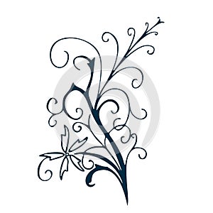 Bouquet of flowers, Continuous line drawing vector. Graphical flower illustration