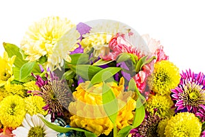 Bouquet of flowers in different colors