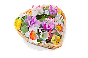 Bouquet of flowers, isolated on white