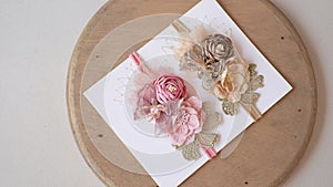 Bouquet of flowers made out of fabric cloth texture that can be used as hair accessory, decoration, and embellishment