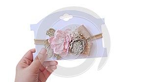 Bouquet of flowers made out of fabric cloth texture that can be used as hair accessory, decoration, and embellishment