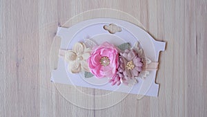 Bouquet of flowers made out of fabric cloth texture that can be used as hair accessory, decoration, and embellishment