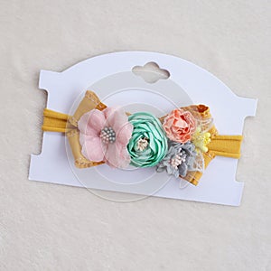 Bouquet of flowers made out of fabric cloth texture that can be used as hair accessory, decoration, and embellishment