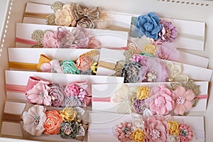 Bouquet of flowers made out of fabric cloth texture that can be used as hair accessory, decoration, and embellishment