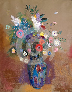 Bouquet Of Flowers Odilon Redon