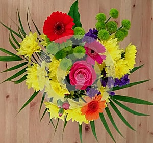 Bouquet of flowers on the table