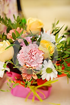 bouquet of the flowers on a table