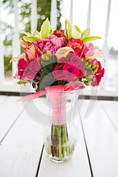 Bouquet of flowers in vase