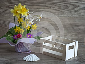 Bouquet of fresh spring flowers