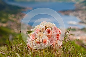 Bouquet on the grass
