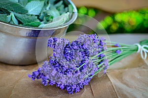 Bouquet of home grown lavenders