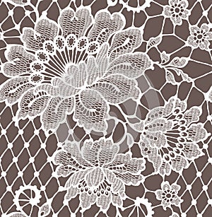 Bouquet Lace Seamless Pattern.