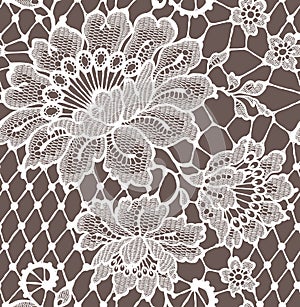 Bouquet Lace Seamless Pattern.