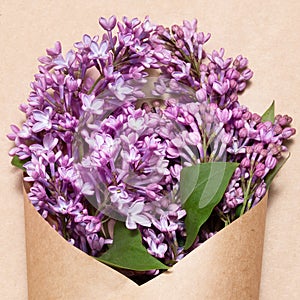A bouquet of lilac flowers