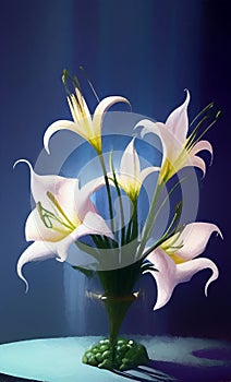 A bouquet of lillies - abstract digital art