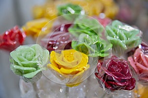 Bouquet of lollipops in the form of roses