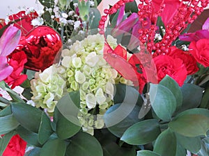 A bouquet of lovely flowers for Valentine`s Day