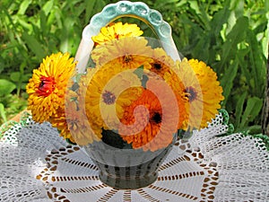 Bouquet of marigold flowers