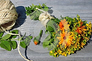 Bouquet with Marigolds