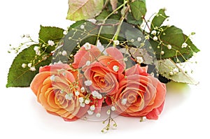 Bouquet orange roses