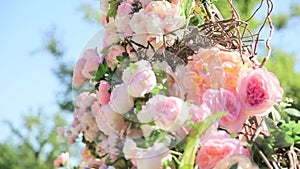 Bouquet of pale pink flowers