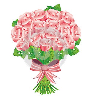 Bouquet of pink roses photo