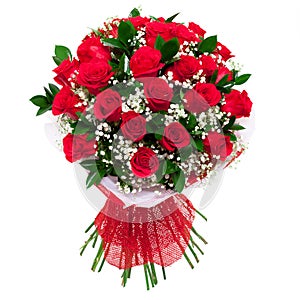 Bouquet of red roses isolated