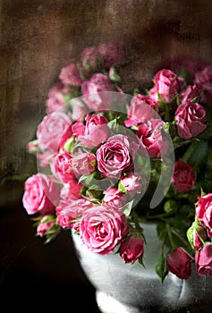 Bouquet of small pink roses