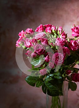 Bouquet of small pink roses