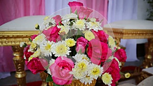 Bouquet used for wedding decorations.