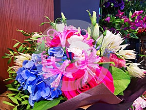 Bouquet of variety of flowers for special occasion