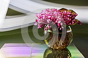 Bouquet of violet flowers or Viola Odorata in bowl