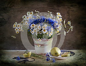 Bouquet of white chamomiles