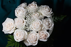 Bouquet of white roses