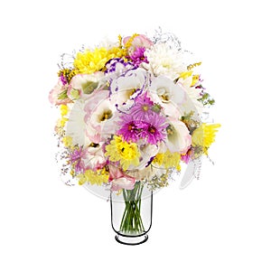 Bouquet of wild flowers in vase