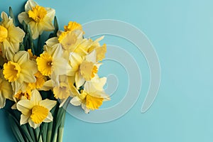 Bouquet yellow daffodils. Generate Ai