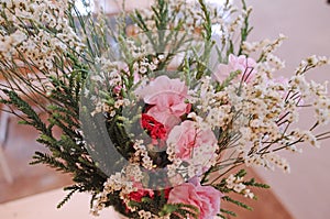 Bouquete of colorful peonies