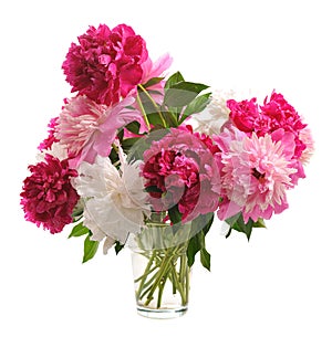 Bouquete of colorful peonies