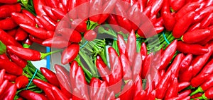 Bouquets of hot chillies for sale