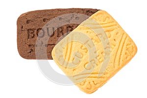 Bourbon and custard cream biscuit