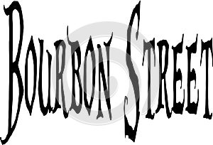 Bourbon Street sign photo