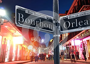 Bourbon Street view in New Orleans