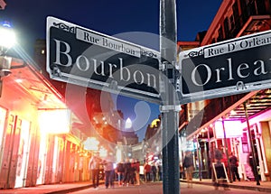 Bourbon Street view in New Orleans photo