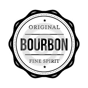 Bourbon vintage stamp sign photo