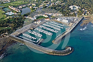 Bourgenay port, Talmont-Saint-Hilaire seen from the sky